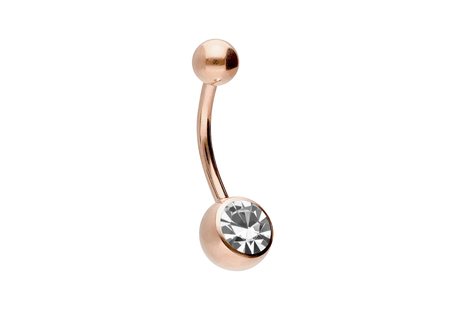 Chirurgenstahl Bananabell Piercing KRISTALL